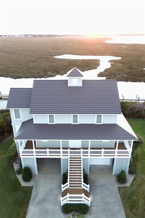 metal roof beach house plans|coastal exterior metal roof.